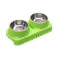 Rack height detachable double bowl - pet feeding bowl