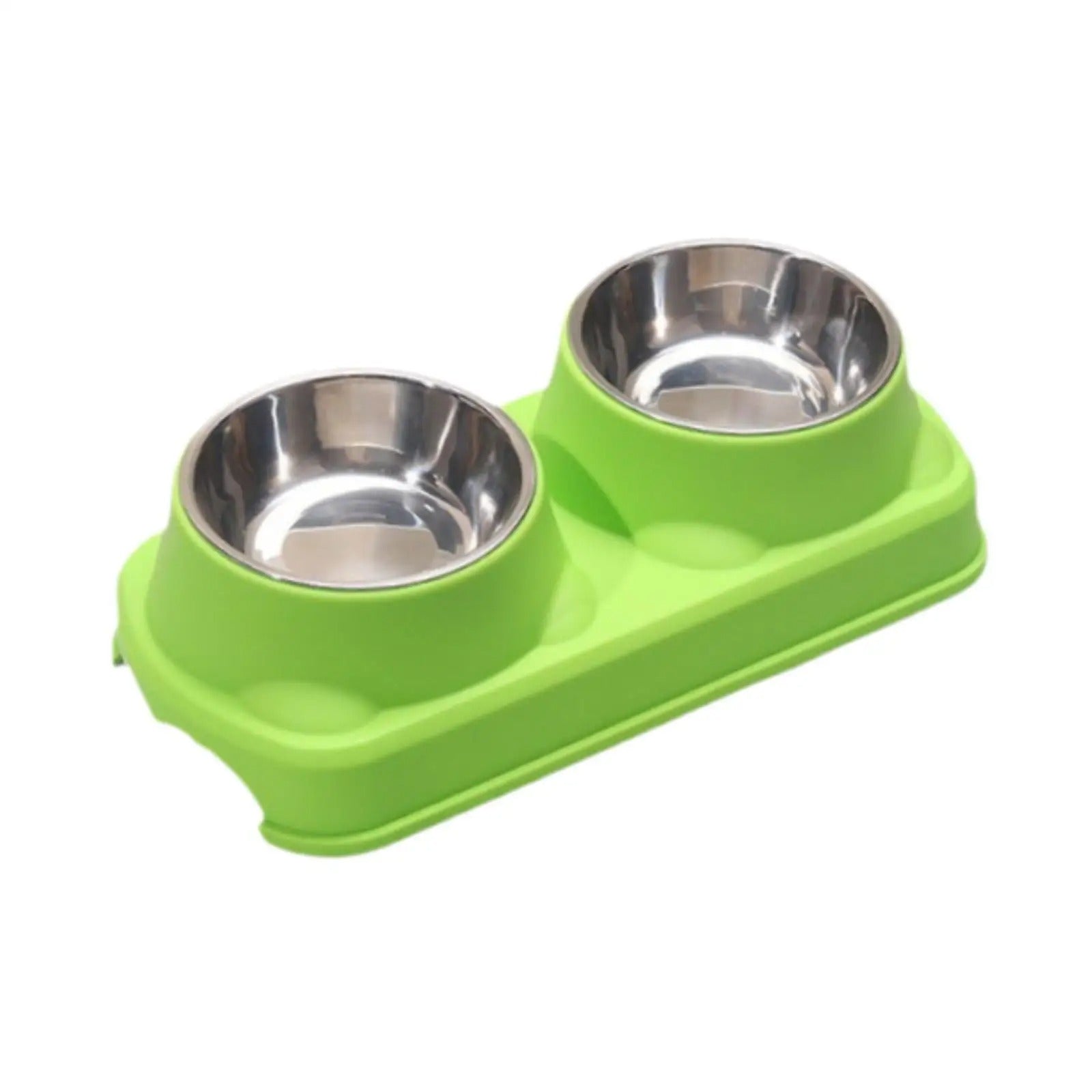 Rack height detachable double bowl - pet feeding bowl