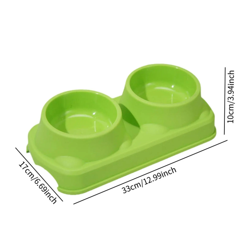 Stand height non removable double bowl - pet feeding bowl