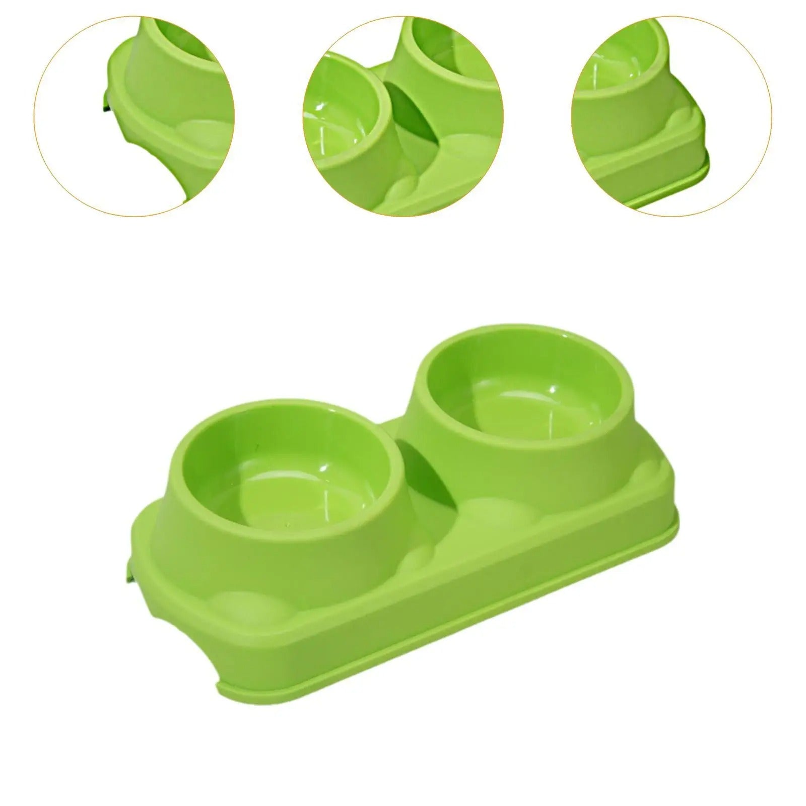 Stand height non removable double bowl - pet feeding bowl