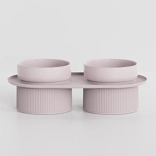 Ceramic frame high pet feeding bowl