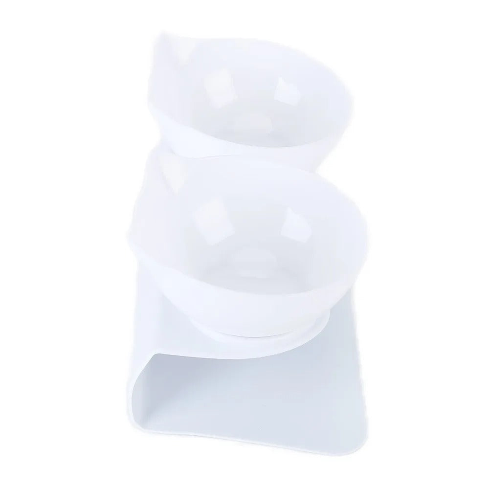 Transparent Aerial Pet Bowl - Double Bowl