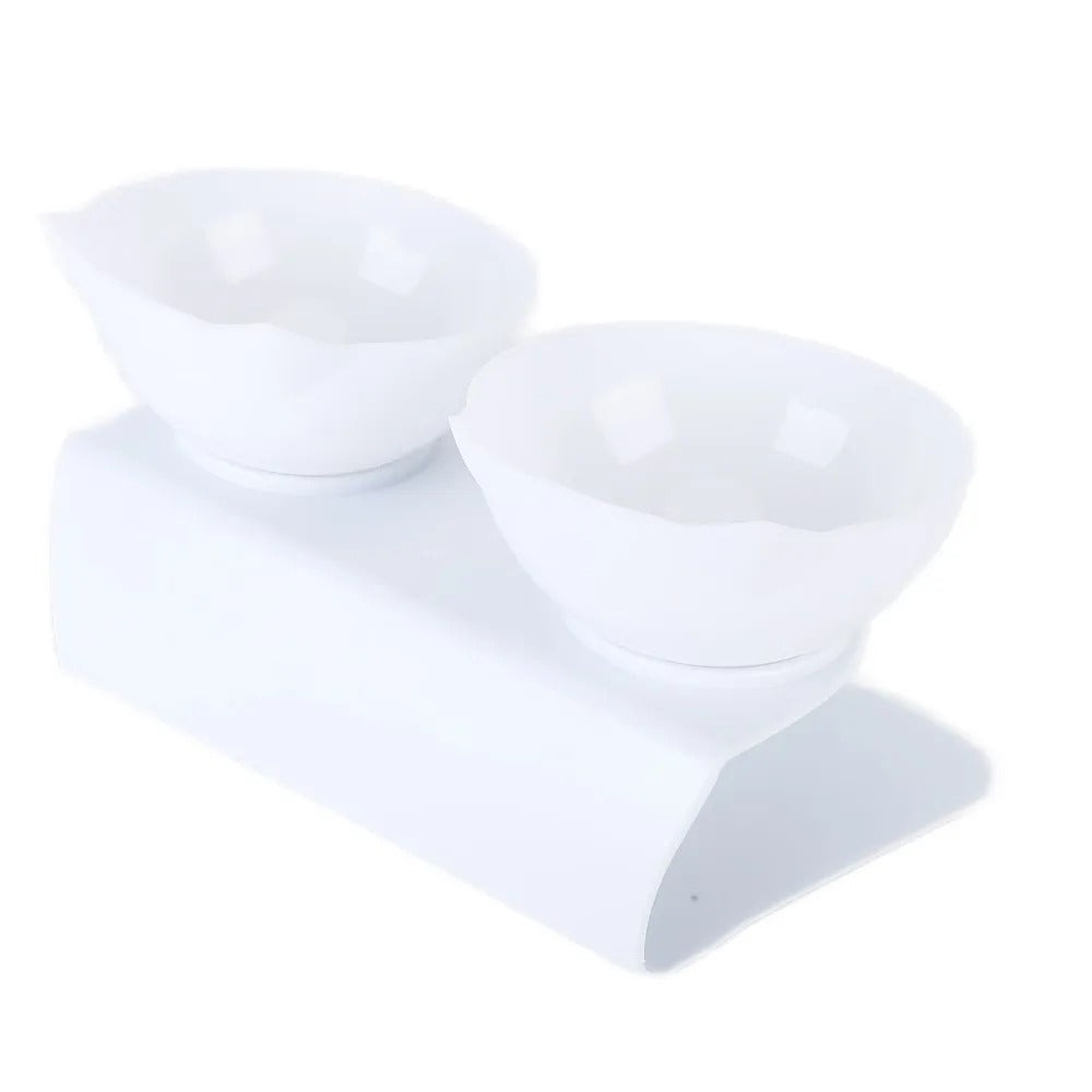 Transparent Aerial Pet Bowl - Double Bowl