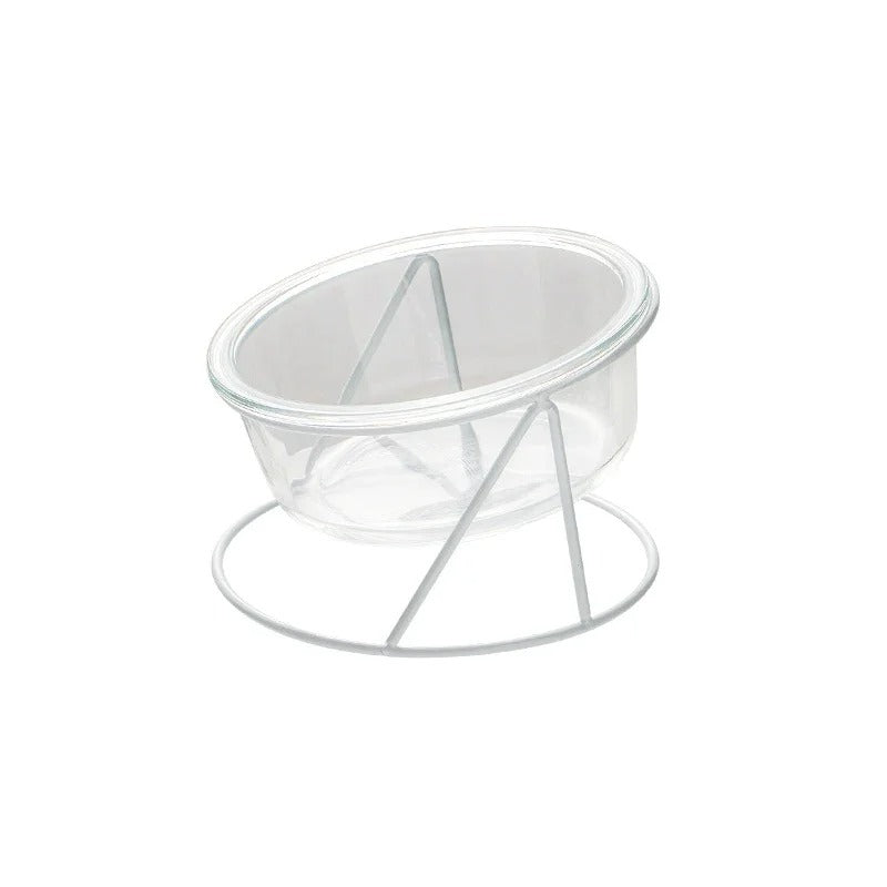 Cross shaped elevated pet bowl